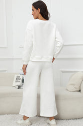 Textured Long Sleeve Top & Pants Set | Dress In Beauty